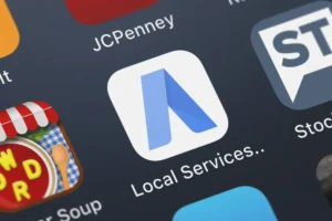 A close up of the local services app on a phone