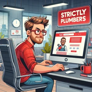 A man is sitting at a desk in front of a computer.