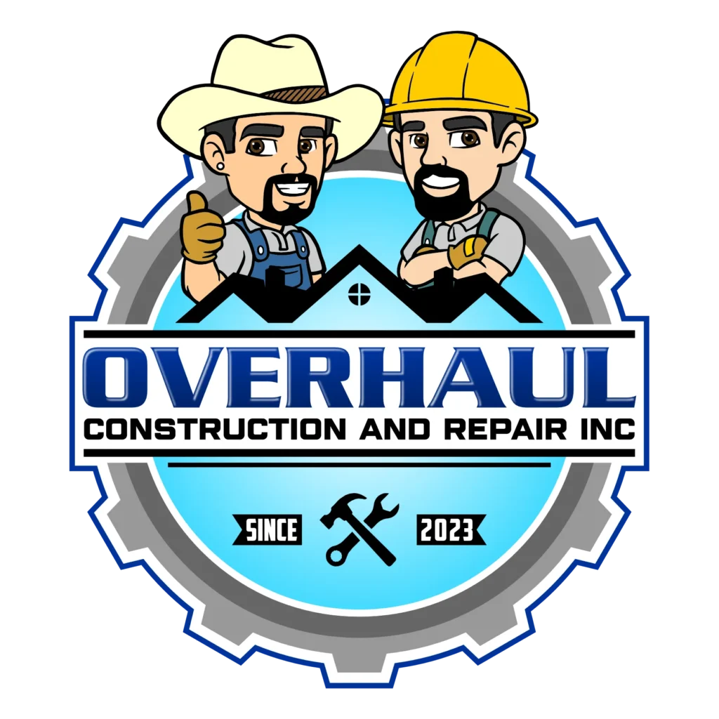 A logo for overhaul construction and repair inc
