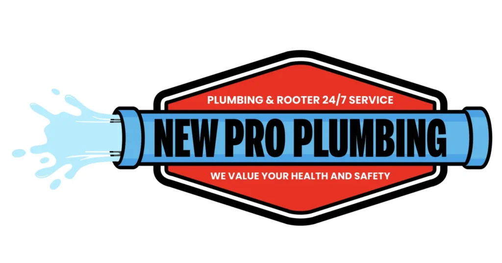A logo for a plumbing company called new pro plumbing