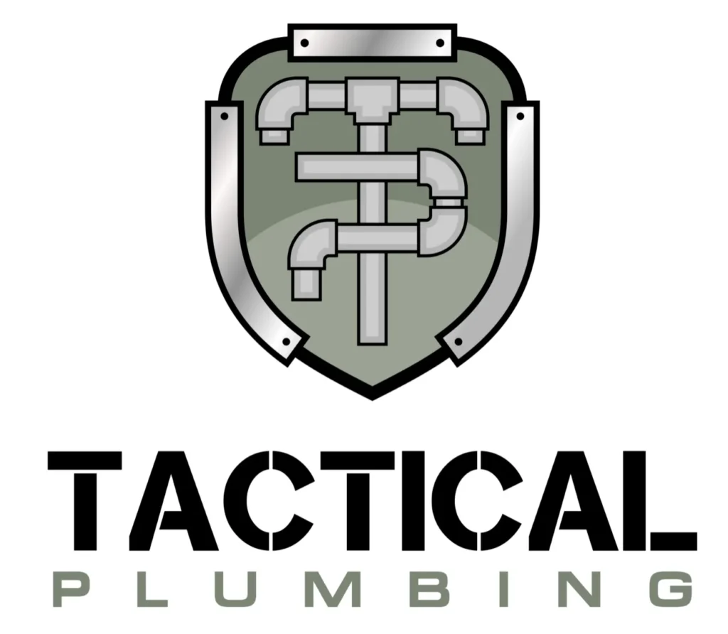 A logo for a company called tactical plumbing