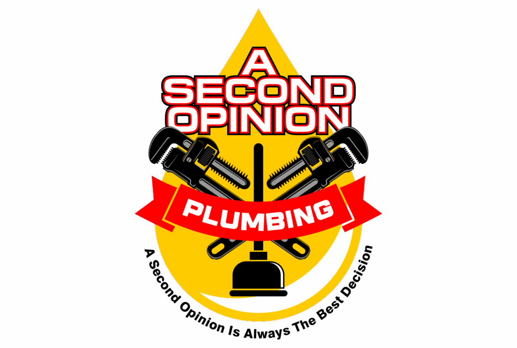 A logo for a second opinion plumbing company