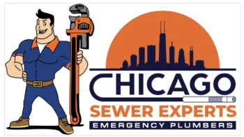 The logo for chicago sewer experts emergency plumbers