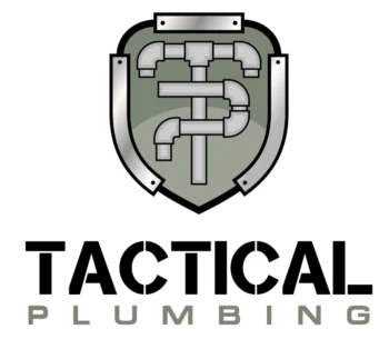 A logo for a company called tactical plumbing