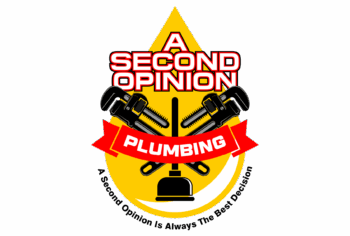 A logo for a second opinion plumbing company